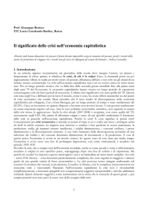 Il significato delle crisi nell`economia capitalistica