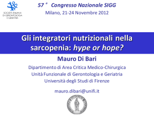Diapositiva 1 - Societá Italiana di Gerontologia e Geriatria