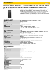HP Compaq 6000 Pro - Micro tower - 1 x Core 2 Duo