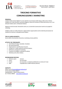 TIROCINIO FORMATIVO COMUNICAZIONE E MARKETING