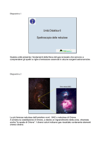 Spettroscopia delle nebulose - Dipartimento di Fisica e Astronomia