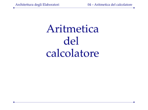Aritmetica del calcolatore