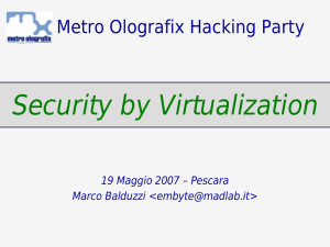 Security by Virtualization