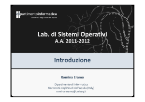 Lab. di Sistemi Operativi Sistemi Operativi