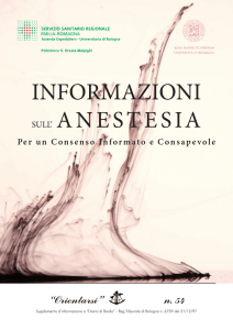 INFORMAZIONI SULL` ANESTESIA