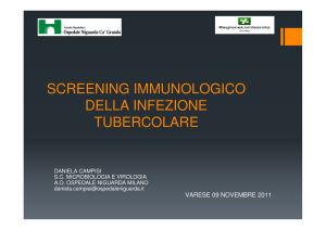 screening immunologico della infezione tubercolare
