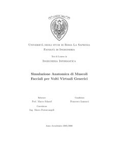 Simulazione Anatomica di Muscoli Facciali per Volti Virtuali Generici