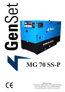 MG 70 SS-P - genset generatori