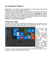 Le caratteristiche di Windows 10 Il nuovo menu Start