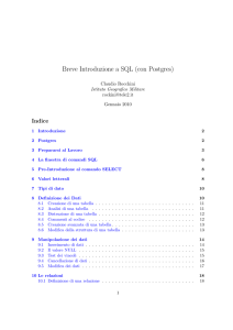 Imparare SQL con Postgres