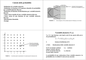Calcolo delle probabilità Variabili aleatorie (V.a.)