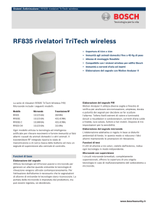 RF835 rivelatori TriTech wireless