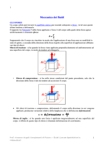 gli sforzi - Dipartimento di Fisica