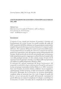 Systema Naturae 4 - Associazione Italiana di Biologia Teorica