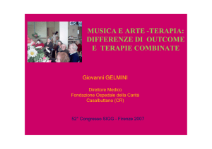 musica e arte -terapia: differenze di outcome e terapie combinate