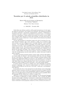 Tecniche per il calcolo scientifico distribuito in Java