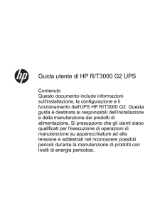 Guida utente di HP R/T3000 G2 UPS