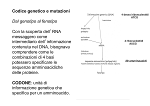 Codice genetico - biotec.uniba.it