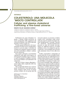 colesterolo: una molecola “molto controllata”