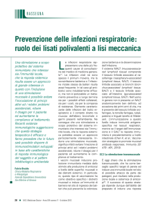 Prevenzione delle infezioni respiratorie: ruolo dei lisati polivalenti a