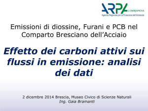 2 - Effetto dei carboni attivi sui flussi in emissione: analisi dei dati