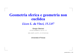 Geometria sferica e geometria non euclidea
