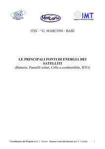 LE PRINCIPALI FONTI DI ENERGIA DEI SATELLITI