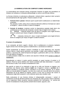 La nomenclatura dei composti chimici inorganici