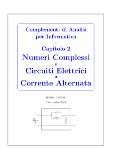 Numeri Complessi Circuiti Elettrici Corrente Alternata