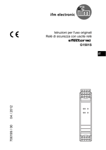 706199 / 00 04 / 2012 Istruzioni per l`uso originali Relè di