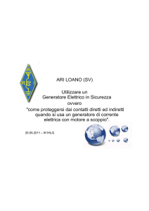 ARI LOANO (SV) Utilizzare un Generatore Elettrico in Sicurezza