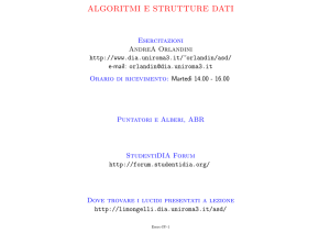 ALGORITMI E STRUTTURE DATI