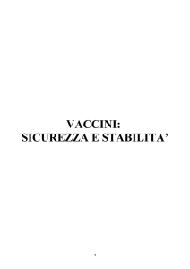 vaccini: sicurezza e stabilita