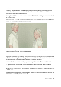 L`ALBINISMO L`albinismo è una malattia genetica ereditaria rara