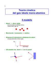 Teoria cinetica del gas ideale mono