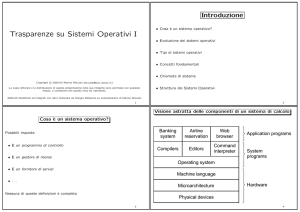 Trasparenze su Sistemi Operativi I