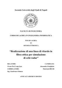 Realizzazione di una linea di ritardo in fibra ottica per