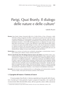 Parigi, Quai Branly. Il dialogo delle nature e delle culture1