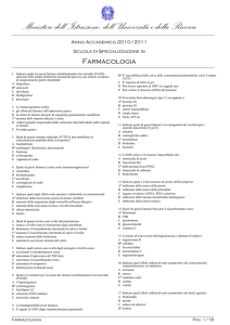 Farmacologia - Scuole di Specializzazione in Medicina