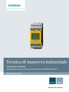 Manuale del prodotto Dispositivo di controllo velocità orientato alla