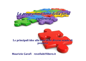 La programmazione della forza esplosiva