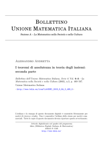 I teoremi di assolutezza in teoria degli insiemi