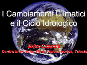 I Cambiamenti Climatici e il Ciclo Idrologico