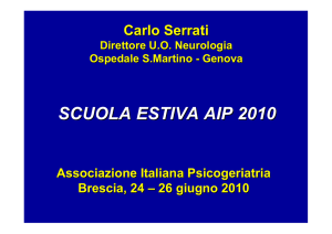 Diapositiva 1 - Associazione Italiana di Psicogeriatria