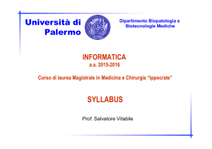 syllabus - Università degli Studi di Palermo