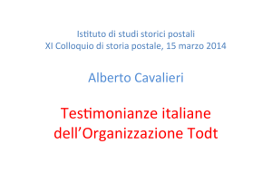 Alberto Cavalieri, “Testimonianze italiane sull`organizzazione Todt”