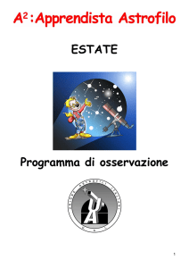 Programma osservazioni estive