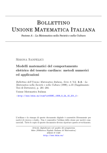 Modelli matematici del comportamento elettrico del tessuto cardiaco