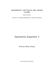 Geometria Superiore I - Dipartimento di Matematica e Fisica