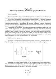 Capitolo II I dispositivi elettronici. Condizioni operative dinamiche.